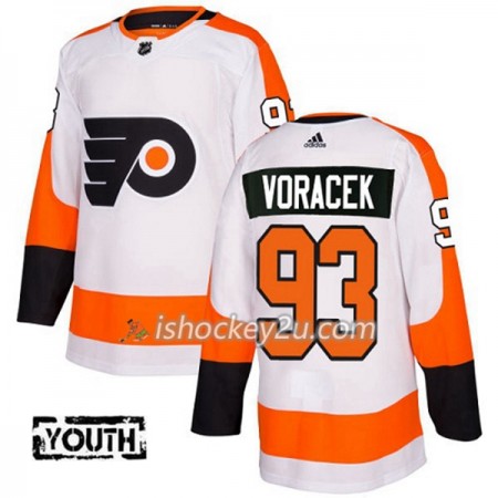 Børn NHL Philadelphia Flyers Trøje Jakub Voracek 93 Adidas 2017-2018 Hvid Authentic